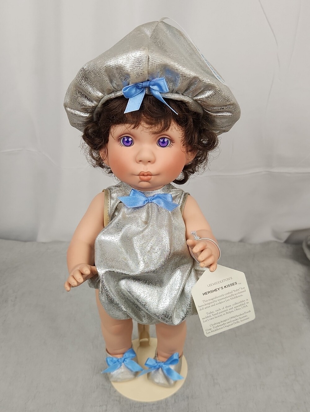 Vintage Silver Wrapped Hershey's Kisses Baby Doll 1993 #788